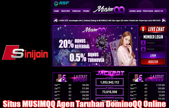 Situs MUSIMQQ Agen Taruhan DominoQQ Online